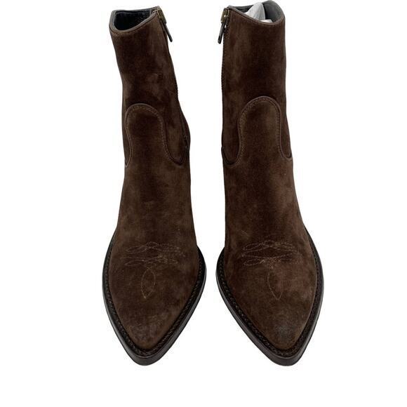 RE/DONE Brown suede 90’s western boot cowboy boot - Picture 2 of 8